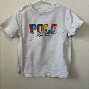Polo by Ralph Lauren Kids White Tee with Colorful Logo
